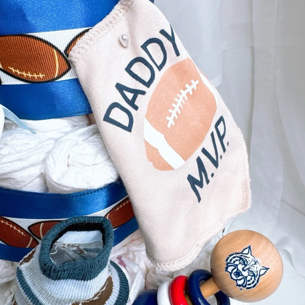 Sport Football Diaper cake, Baby shower gift